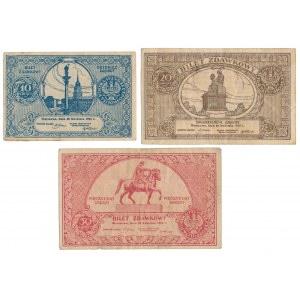 10, 20 i 50 groszy 1924 - zestaw (3szt)