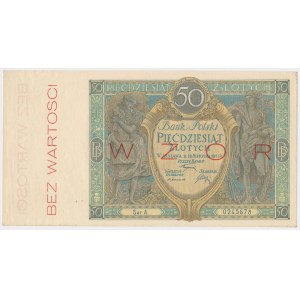 50 złotych 1925 - WZÓR - Ser.A - bez perforacji
