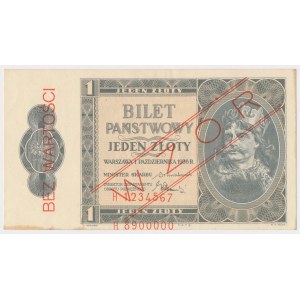 1 złoty 1938 Chrobry - WZÓR - H 