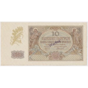 10 złotych 1940 - bez serii i numeru, ze stemplem WERTLOS