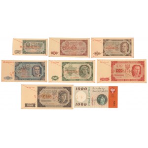 2 - 1.000 złotych 1948-1965 - SPECIMEN - zestaw (8szt)