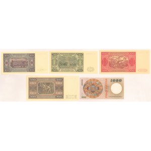 WZORY kolekcjonerskie emisji 1948-65 (5szt)