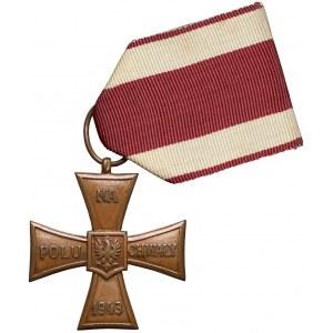 Krzyż Walecznych z datą 1943 Polskich Sił Zbrojnych w ZSRR - Wzór 1 - RZADKI
