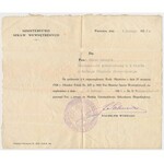 MINIATURKA Medalu Dziesięciolecia Odzyskania Niepodległości wraz z Dokumentem nadania