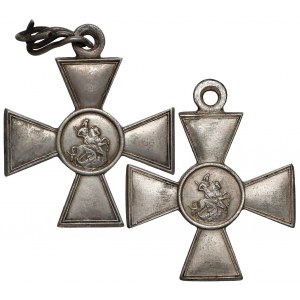 Rosja, Krzyże Świętego Jerzego st.3 i 4 Polaka - Czesława Piotrowskiego