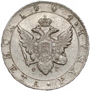 Rosja, Aleksander I, Rubel 1804 ФГ - ładny