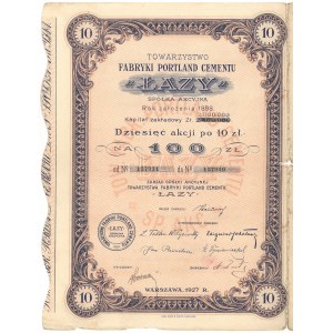 Fabryka Portland Cementu Łazy, 10x 10 zł 1927