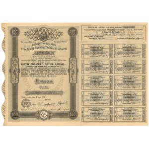 Zawiercie Tow. Zakładów Przędzalni Bawełny..., Em.1, 100 zł 1929