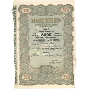 Nasz Sklep, 5x 1.000 mkp 1921