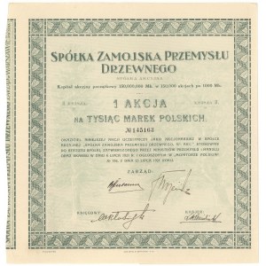 Spółka Zamojska Przemysłu Drzewnego, Em.1, 1.000 mkp 1921