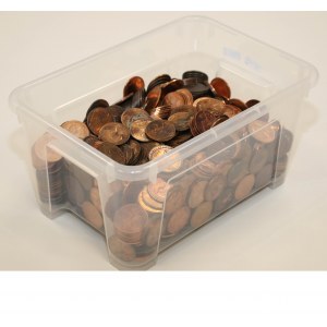 11.23 kg of 1 Penny coins - Great Britain