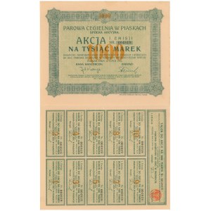 Parowa Cegielnia w Piaskach, Em.1, 1.000 mkp 1923