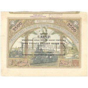 Warszawska Spółka Budowy Parowozów, Em.3, 5x 500 mkp 1921