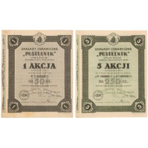 Zakłady Ceramiczne Pustelnik, 50 zł i 5x 50 zł 1927 (2szt)