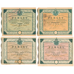 Lubelska Fabryka Portland Cementu Firley - emisja złotowa 1925-28 (4szt)