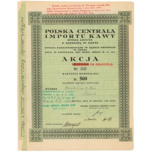 Polska Centrala Importu Kawy, 500 zł 1933