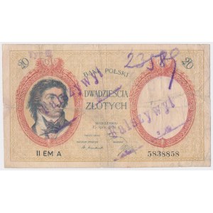 Falsyfikat z epoki 20 złotych 1924