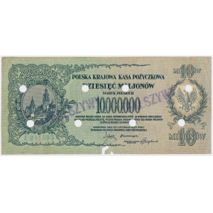 Falsyfikat z epoki 10 mln mkp 1923