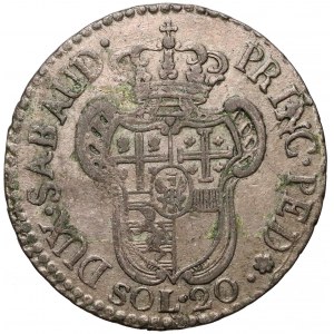Italy, Duchy of Savoy, Victor Amadeus III, 20 soldo 1796