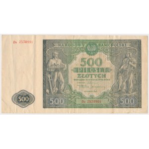 500 złotych 1946 - Dz - seria zastępcza