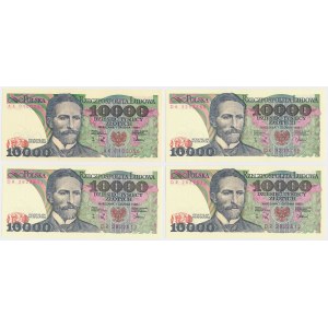 10.000 złotych 1988 - zestaw (4szt)