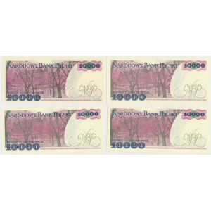 10.000 złotych 1988 - zestaw (4szt)