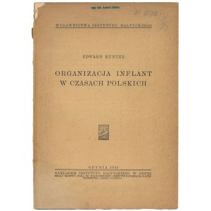 Organizacja Inflant w czasach polskich, E. Kuntze, 1939