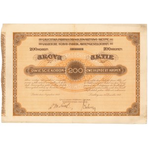 Gafota Galicyjska Fabryka Obuwia, Em.1, 200 koron 1912