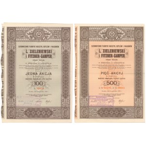 L. Zieleniewski i Fitzner-Gamper, 100 zł i 5x 100 zł 1938 (2szt)