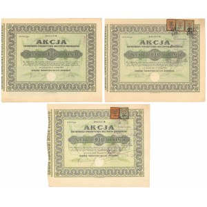 Lwowskie Tow. Akc. Browarów, Em.9-10, 100 zł 1925-28 (3szt)