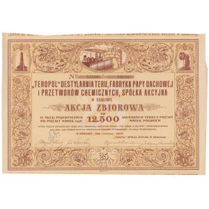 Teropol Destylarnia Teru, Fabryka Papy Dachowej..., 25x 500 mkp 1922