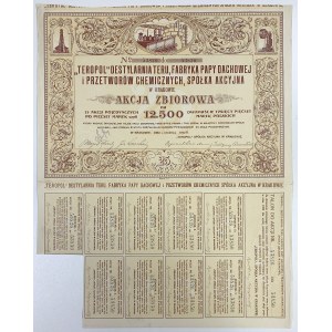 Teropol Destylarnia Teru, Fabryka Papy Dachowej..., 25x 500 mkp 1922