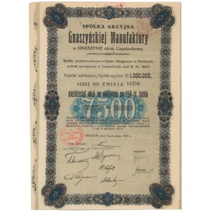 Spółka Akc. Gnaszyńskiej Manufaktury, Em.1, 50x 150 zł 1932