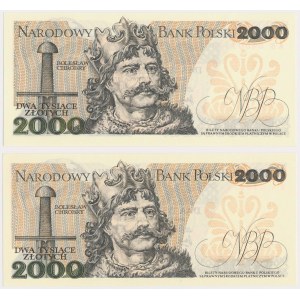 2.000 złotych 1979 - AB i BA (2szt)