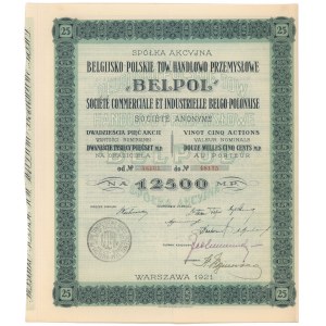 Belpol Belgijsko-Polskie Tow. Handlowo...., 25x 500 mkp 1921