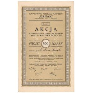 Tow. Przemysłu Filmowego Ornak w Warszawie, 500 mkp 1920