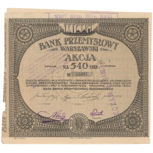Bank Przemysłowy Warszawski, Em.2, 540 mkp 1921