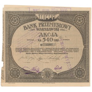 Bank Przemysłowy Warszawski, Em.2, 540 mkp 1921