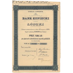 Bank Kupiecki Łódzki, Em.4, 5x 540 mkp 1920
