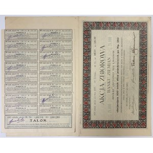 Bank Ziemian Sp. Akc. we Lwowie, Em.4, 100x 280 mkp 1923