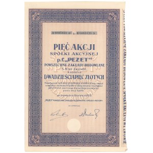 Powszechne Zakłady Budowlane Pezet, 5x 25 zł 1925