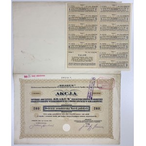 Krakus Zjednoczone Fabryki Przetworów Wyskokowych i Owocowych, Em.5, 280 mkp 1921