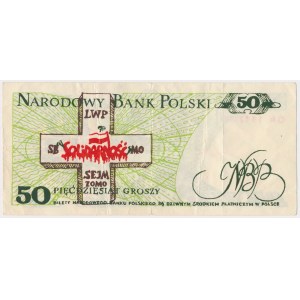 Solidarność, 50 groszy 1982 - intensywnie zielony