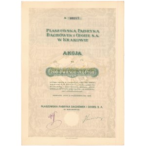 Płaszowska Fabryka Dachówek i Cegieł, 200 zł 1926