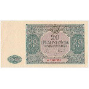 20 złotych 1946 - A - mała litera