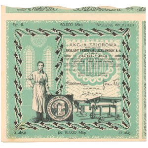 Zakłady Przemysłu Szklanego S.A. w Krakowie, Em.2, 5x 10.000 mkp 1923