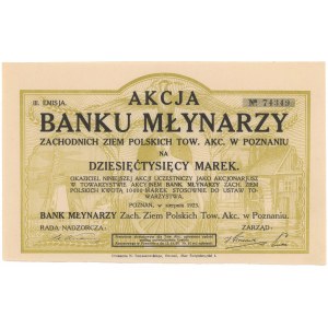 Bank Młynarzy Zachodnich Ziem Polskich, Em.3, 10.000 mkp 1923