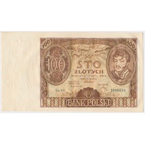 100 złotych 1932 - Ser. AY - dwie kreski w znaku wodnym