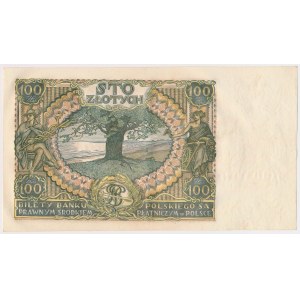 100 złotych 1932 - Ser. AY - dwie kreski w znaku wodnym