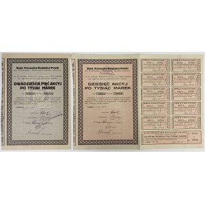 Bank Francusko-Belgijsko-Polski, Em.6, 10x 1.000 mk i 25x 1.000 mk 1923 (2szt)
